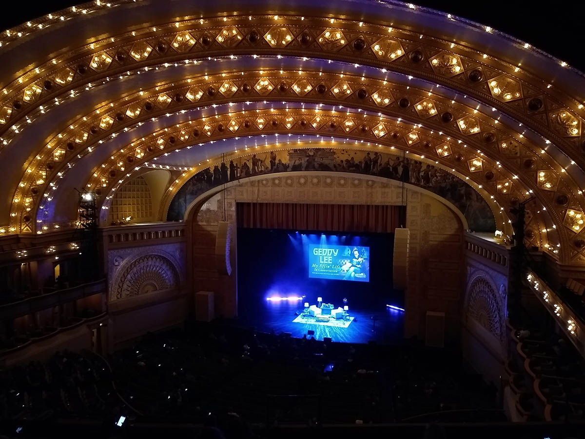 Geddy Lee 'My Effin' Life In Conversation' Tour Pictures - Auditorium Theatre - Chicago, Illinois Dec 3 2023